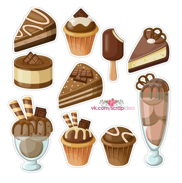 Наклейки пироженки