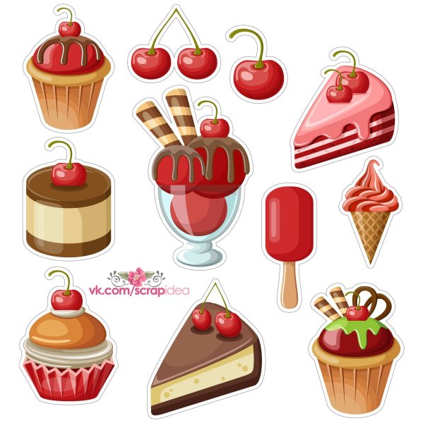 Стикеры сладости