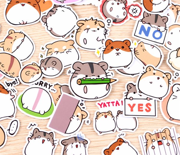 Наклейки хомяки