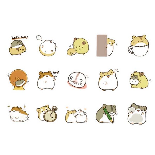 Наклейки для распечатки хомячки