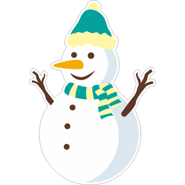 Наклейка на окно "Снеговик"