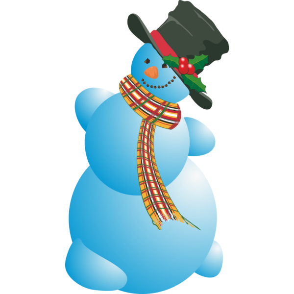 Новогодние наклейки Снеговик