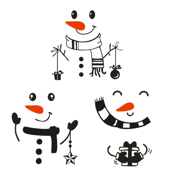 Снеговик украшение на стену