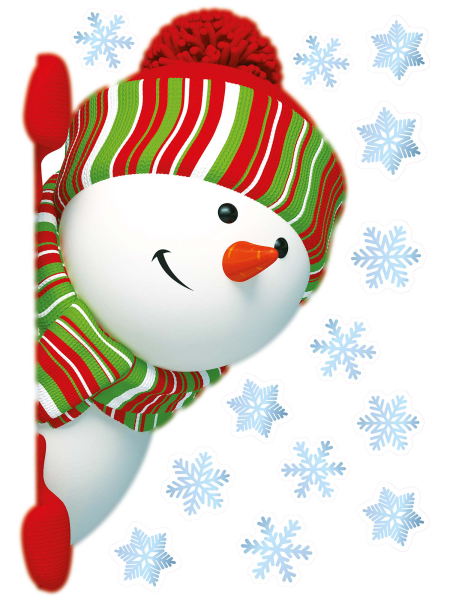 Снеговик выглядывает снизу