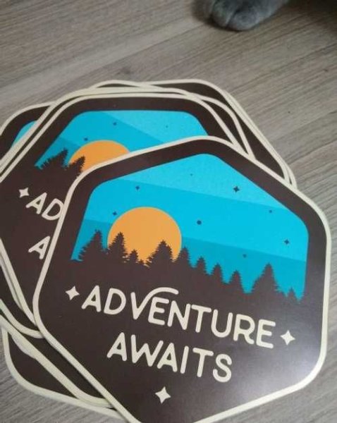 Adventure awaits наклейка