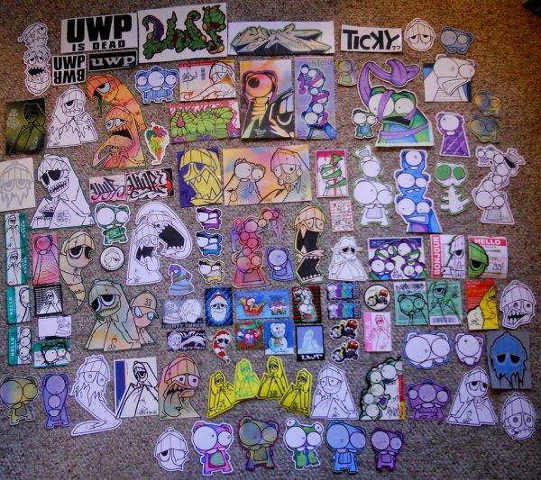 Самодельные наклейки коллекция