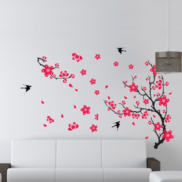 Дерево Сакуры на стене