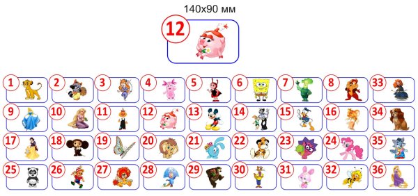 Разноцветные цифры