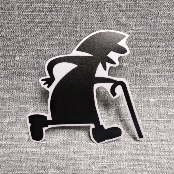 Наклейка на авто бабушка