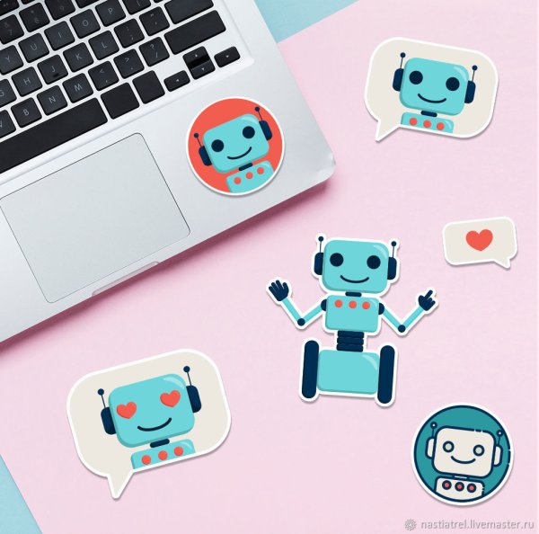 Стикеры наклейки роботы