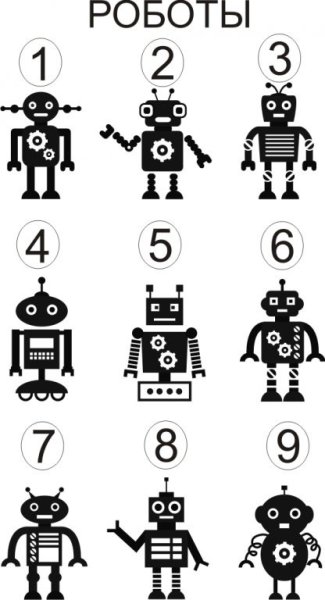 Наклейки роботы