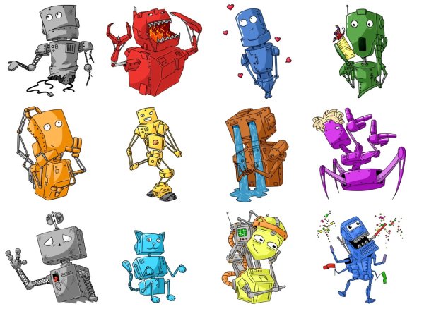 Стикеры робот