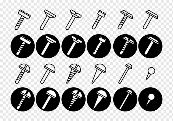 Винты гайки силуэт