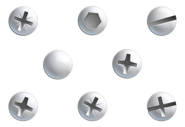 Металлическая заклёпка сверху