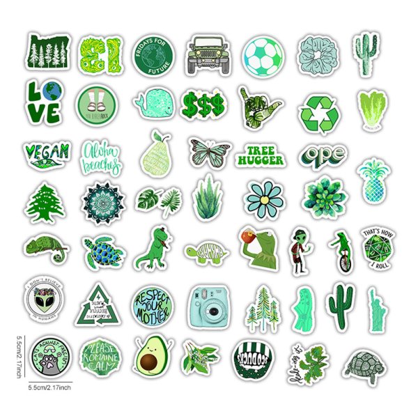 Наклейки зеленые