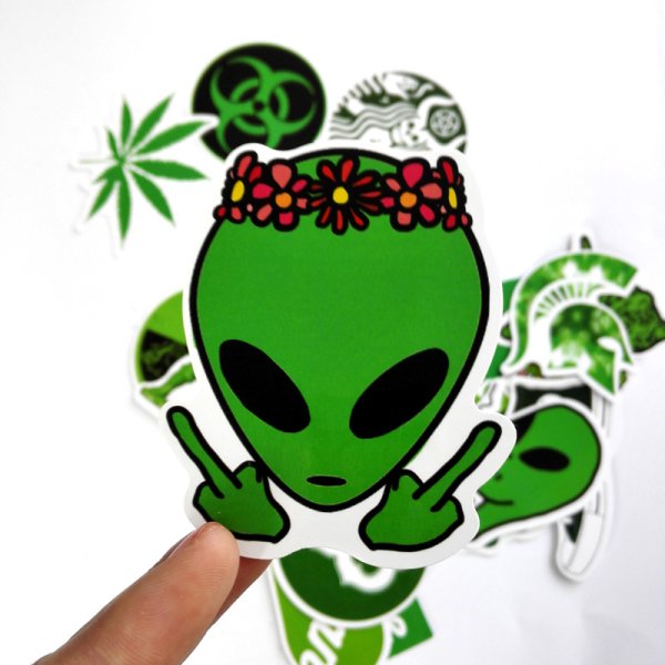 Наклейки зеленые