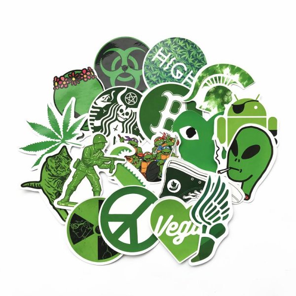 Наклейки зеленые