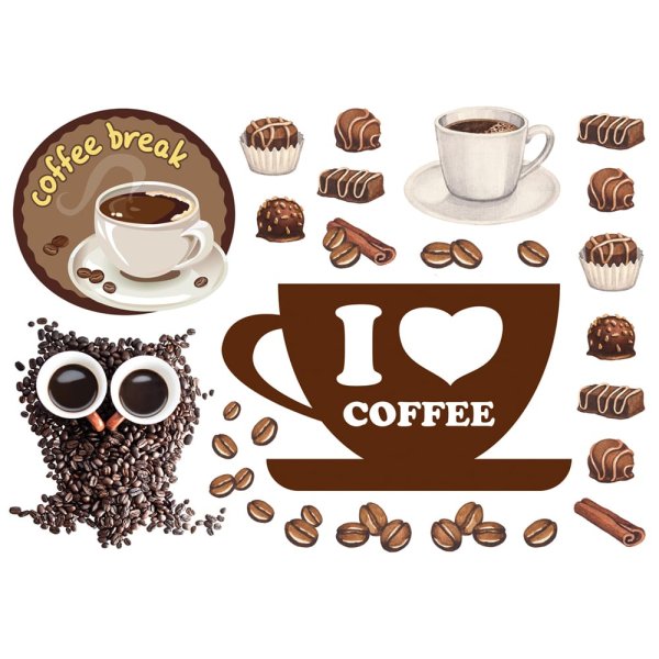 Наклейка Декоретто кофе