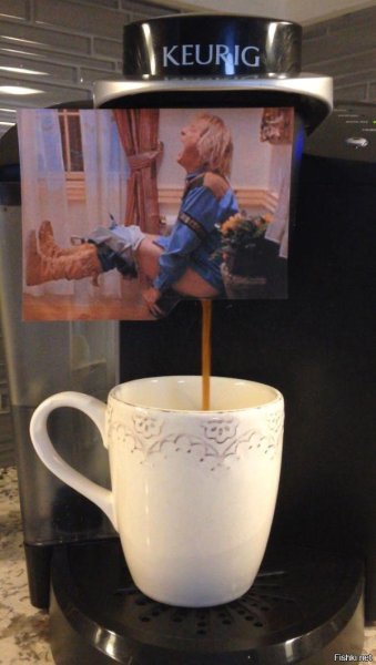 Наклейка на кофемашину прикол