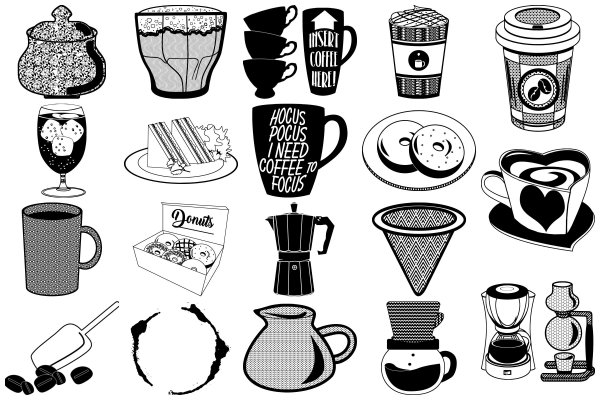 Стаканчик кофе силуэт