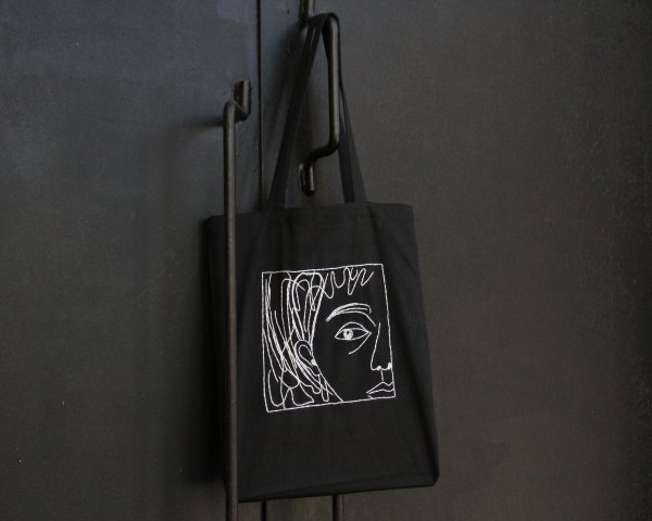 Черная сумка шоппер Эстетика