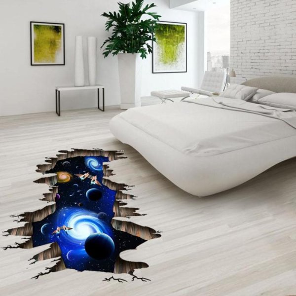 Наклейка 3д интерьерная космос 90*60см