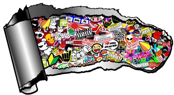 Машина стикер без фона