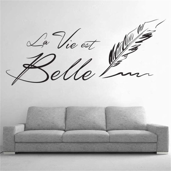 Наклейки надписи на стену