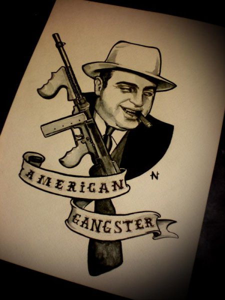 Мафиози вектор Аль Капоне