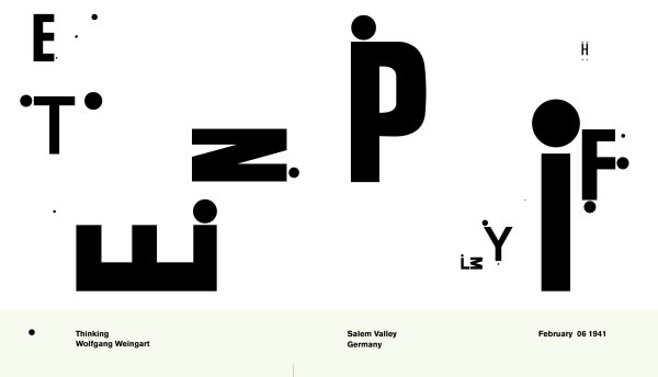 Вольфганг Вайнгарт типографика