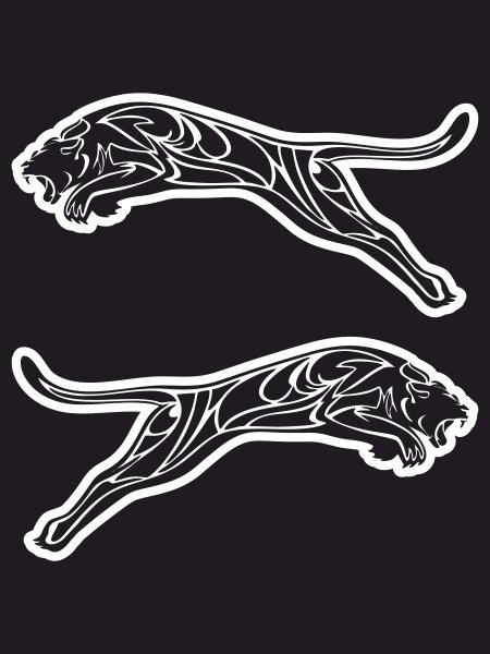 Наклейка пантера на машину