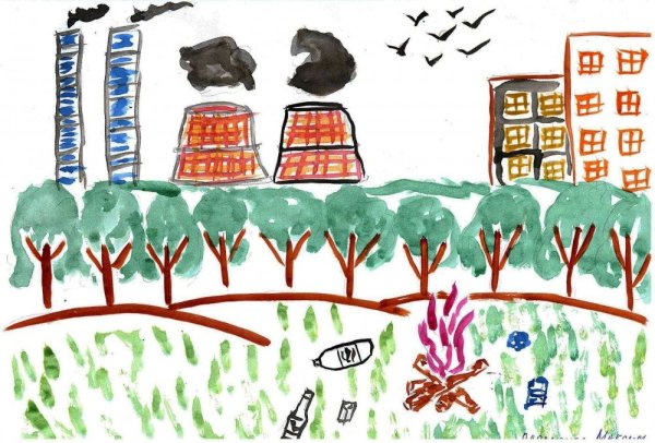 Экологический рисунок для дошкольников