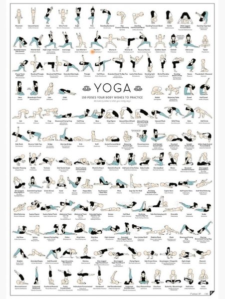 Плакат йога асаны