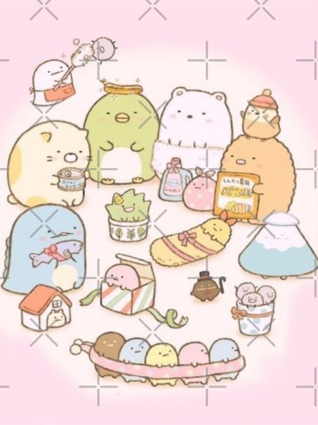 Сумико Гураши наклейки с мишкой