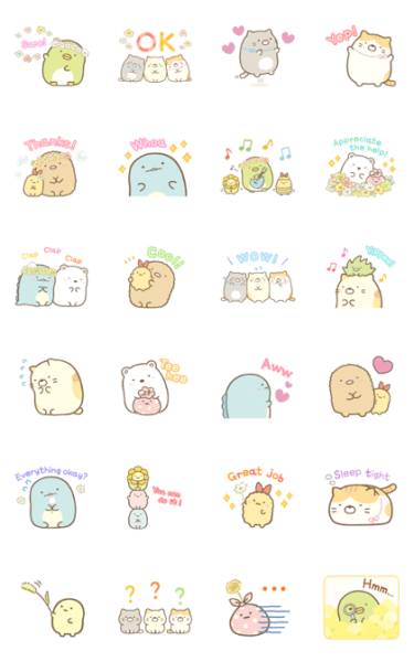 Сумико Гураши наклейки внутри уточки