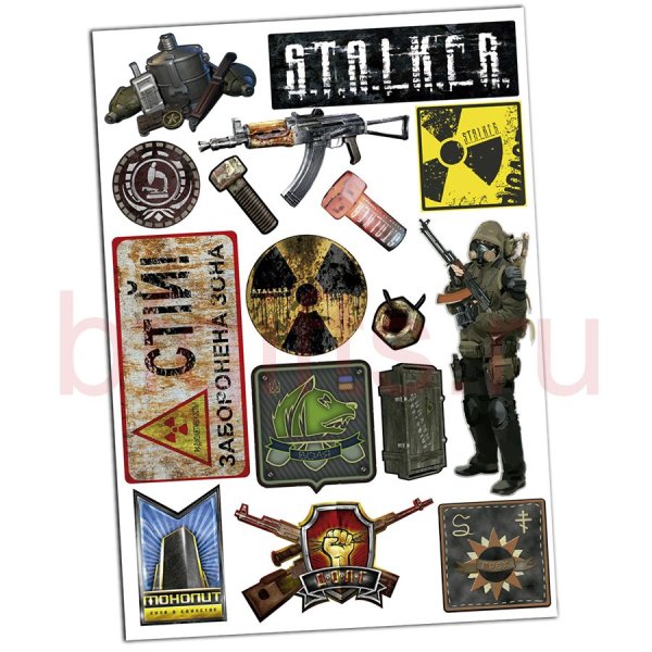 Наклейки Стикеры метро 2033