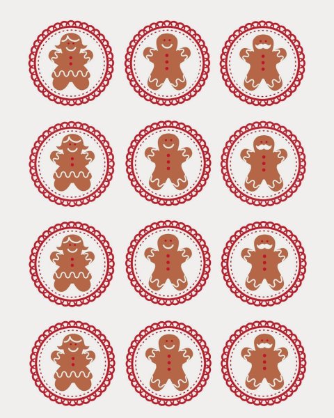 Этикетки для имбирных пряников