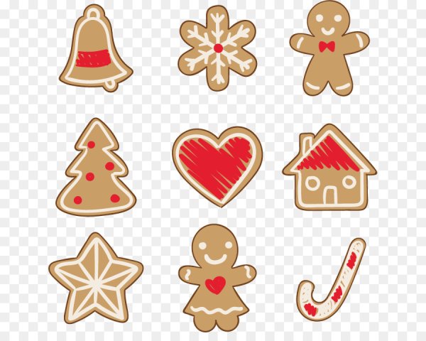 Новогоднее печенье вектор