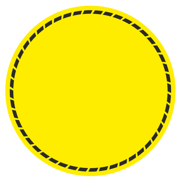 Желтый круг для слабовидящих