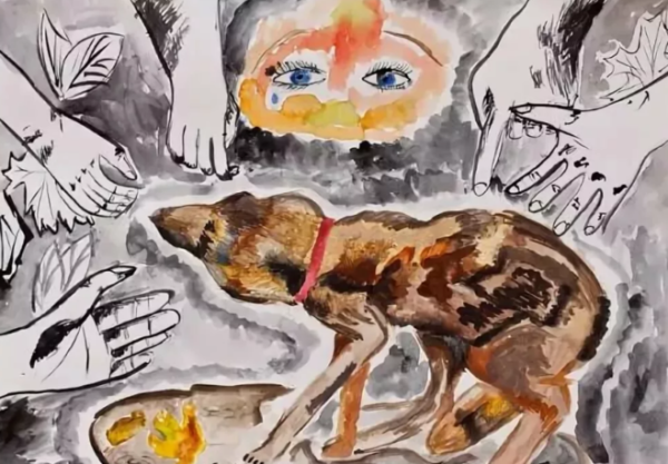 Рисунок на тему бездомные животные