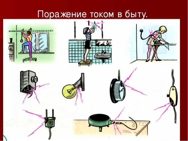 Причины поражения электрическим током в быту