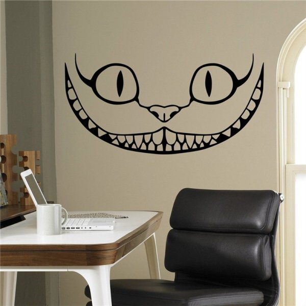 Наклейка улыбка Чеширского кота