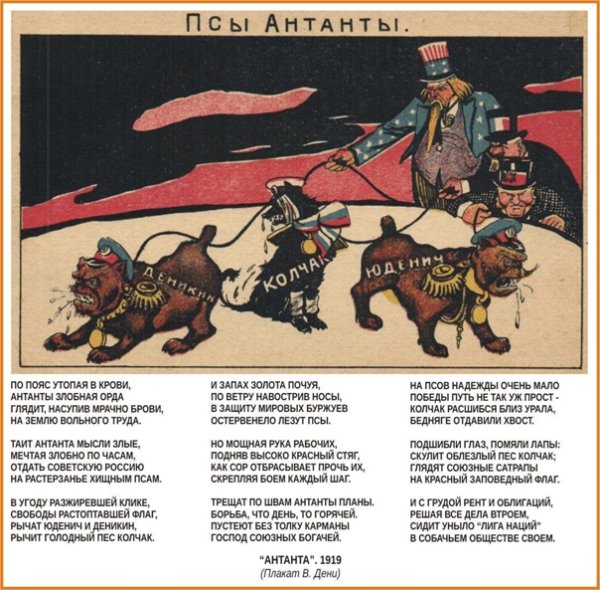 Антанта плакаты гражданской войны 1919