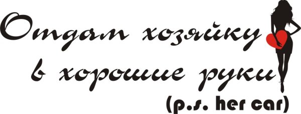 Надпись на машине ищу мужа