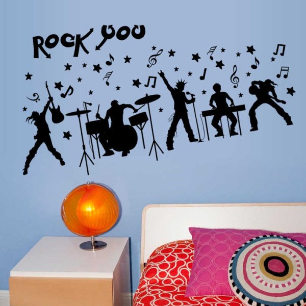 Стильные наклейки на стену