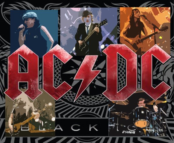 AC/DC группа плакат