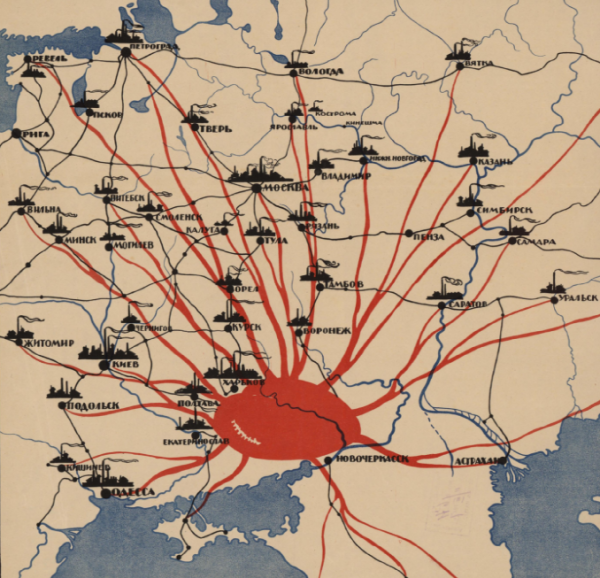 Донбасс сердце России плакат 1921