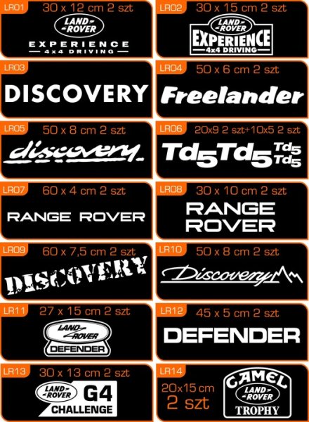 Land Rover g4 Challenge наклейки