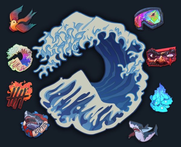 Наклейки операции Хищные воды