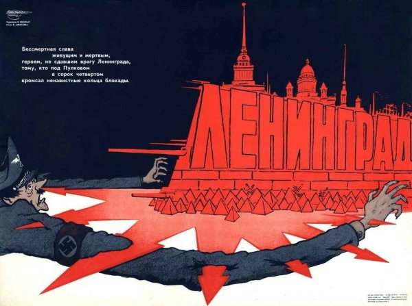 Плакат Победы блокады Ленинграда